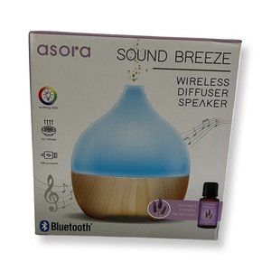 Asora sound breeze diffuser & bluetooth led speaker with lavender essential oil